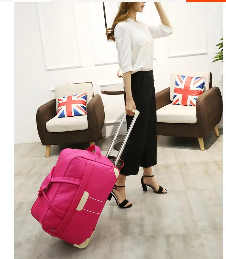 20 Inch 22 Inch Women Cabin Rolling Bag With Wheels Women Travel Luggage Bag Trolley Wheeled Bag