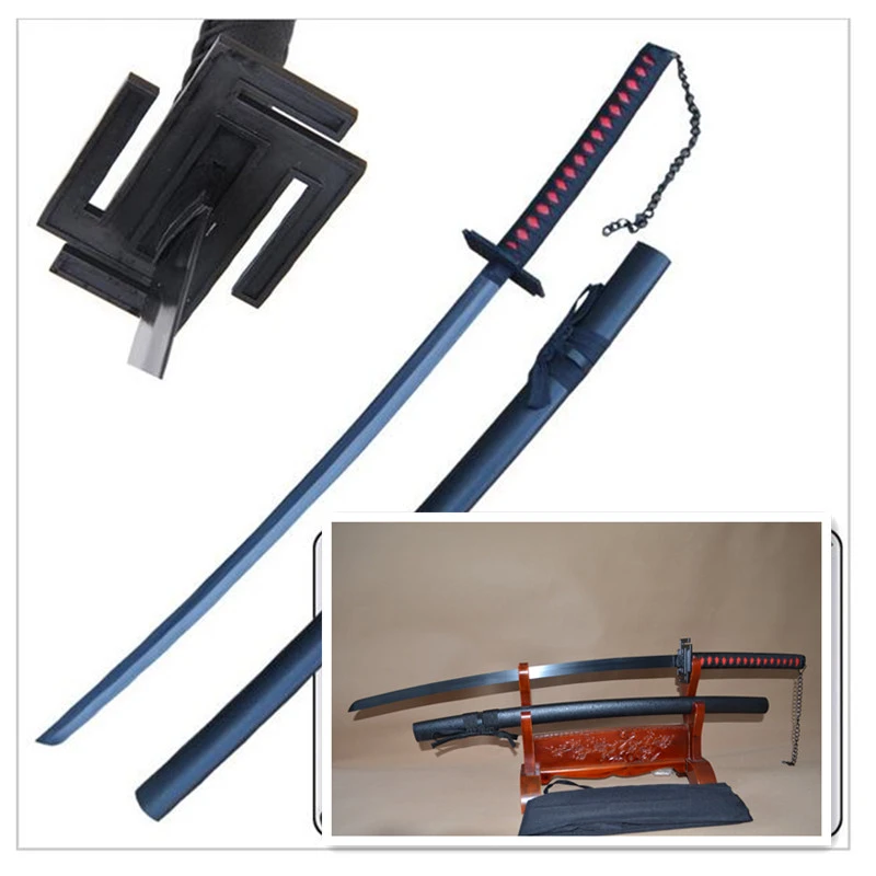 Free Shipping 41 Ichigo Bankai Bleach Anime Tensa Zangetsu Steel Samurai Moon Sword Cosplay Decorative Supply Replica Replica Replica Samurai Swordsreplica Sword Aliexpress