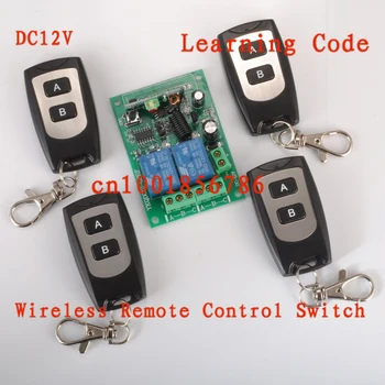 

Learnning Code DC12V 2CH Radio Frequency wireless remote control switch system receiver board & 4transmitter remote controller