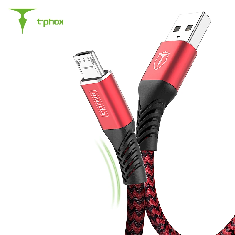 

T-phox Micro USB Cable 3A Nylon Fast Charge USB Data Cable for Samsung Xiaomi LG Tablet Android Mobile Phone USB Charging Cord