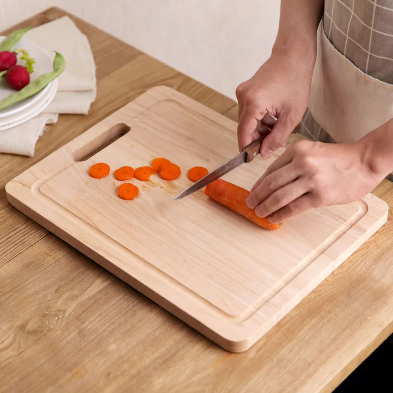 Rubber wood cutting board kitchen household solid wood cutting fruit Chopping Blocks in