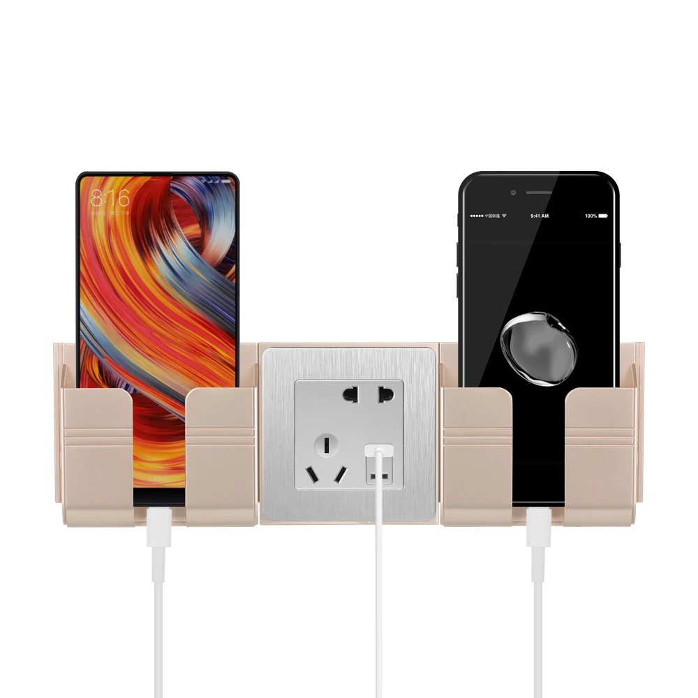 

DAYFULI Wall Socket Charging Holder Smartphone Accessories Stand Support For Mobile Phone Apple Samsung Huawei Phone Holder