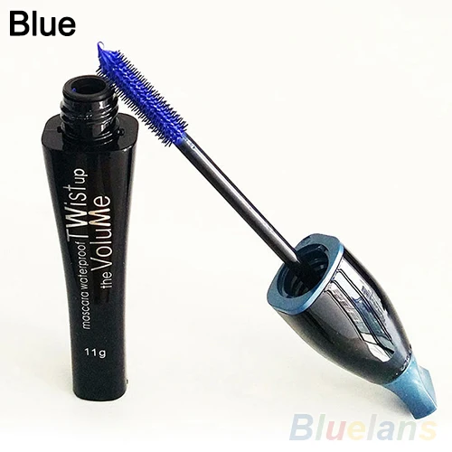 Модная водостойкая многоцветная натуральная долговечная Очаровательная косметическая тушь для макияжа - Цвет: Синий
