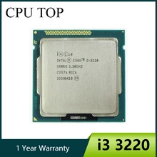 Оригинальный процессор Core i3 3220 двухъядерный 3,3 ГГц LGA 1155 TDP 55 Вт 3 Мб кэш-памяти с HD графикой ЦП для настольного ПК