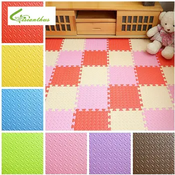 

5Pcs Solid Color Puzzle Carpet Baby Play Mat Floor Puzzle Mat EVA Children's Foam Carpet Mosaic Floor Developing Crawling Rugs