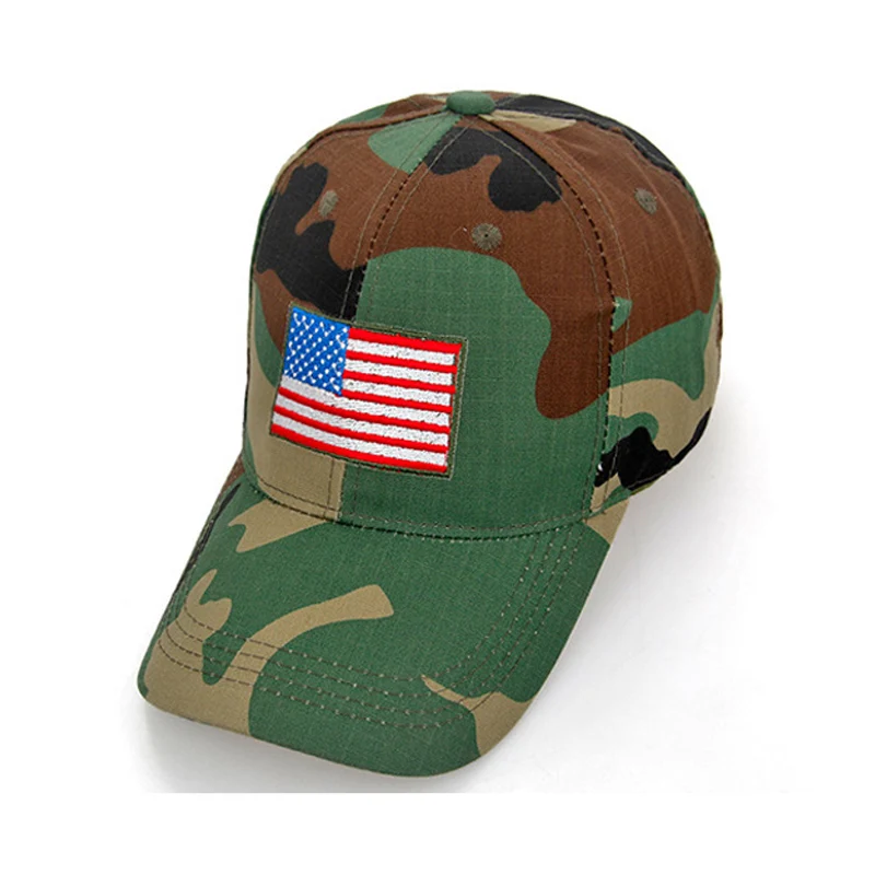 Новый Для мужчин флаг США камуфляж Бейсбол Кепки хлопок Тактический Snapback шляпа