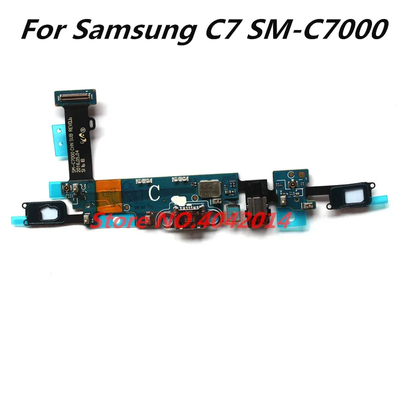 2 PCS Original For Samsung C7 SM C7000 C7000 USB Charging port dock headphone jack microphone Flex cable replace sparts