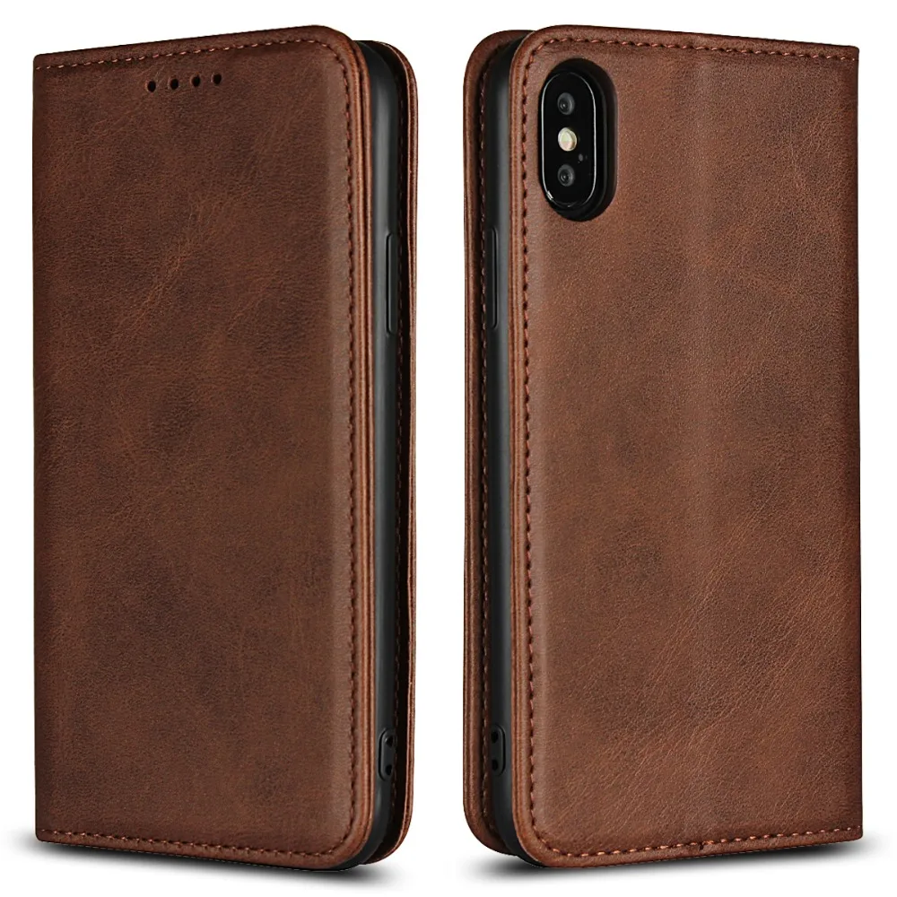 

Magnetic Flip Case For iPhone XS Max XR Case Retro Luxury PU Leather Wallet Cover For iPhone X XS Max XR X 8 7 7/8Plus 6 6s plus