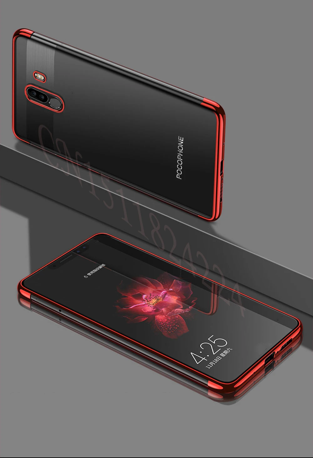 Clear Plating Case For pocophone F1 Cover Case On Xiaomi pocophone F1 Cover Soft Slim TPU bumper  (8)