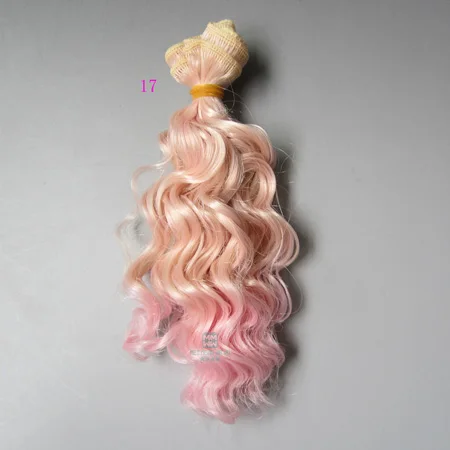 15 см и 25 см* 100 см шерсть рулонов парик для кукол для 1/3 1/4 1/6 BJD/SD куклы аксессуары для волос - Цвет: 17