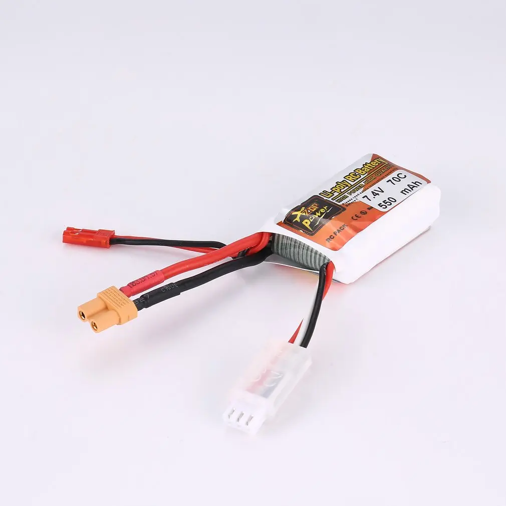 HOT ZOP Power 7.4V 550mAh 70C 3S 1P Lipo Battery JST XT30 Plug Rechargeable for RC Racing Drone Helicopter Car Boat Model