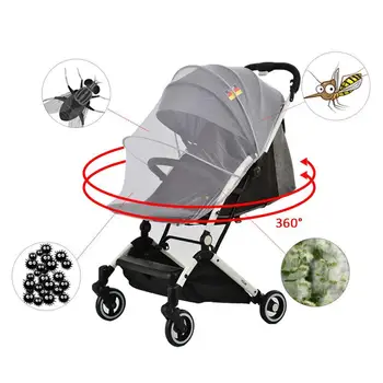 

New Styles Enlarged Denser Full Coverage Universal Zipper Convenient Pink Mosquito Net for Baby Strollers Wholesale S3