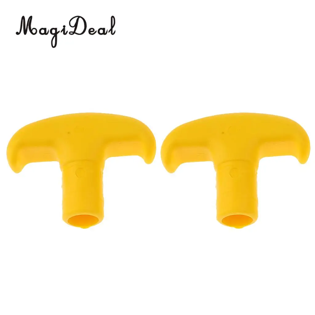 MagiDeal High Quality 2Pcs PVC Canoe Paddle T Handle Kayak Dinghy SUP Surfboard Surfing Rowing Boat Accessory Black/Yellow/Gray