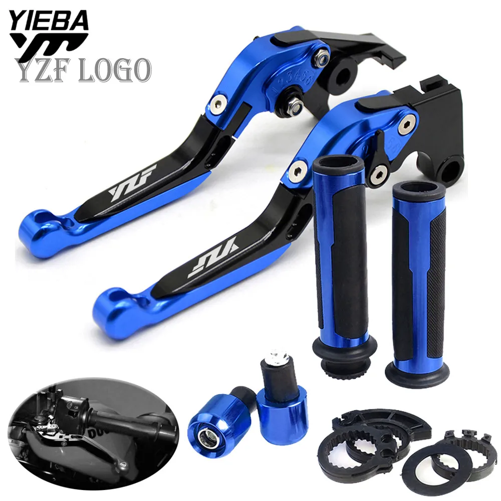 

Motorcycle Accessories Brake Clutch Levers handle Handlebar grips end FOR YAMAHA YZFR1/R1M/R1S YZFR1M YZFR1S YZF R1 2015 2016