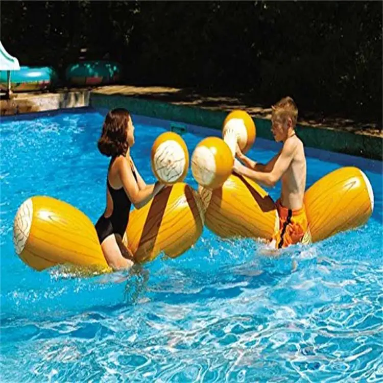 Summer Outdoor Beach Pool Inflatable Swimming Rings Women men Double Beat Swim Log Stick Set Ring Pool water sports