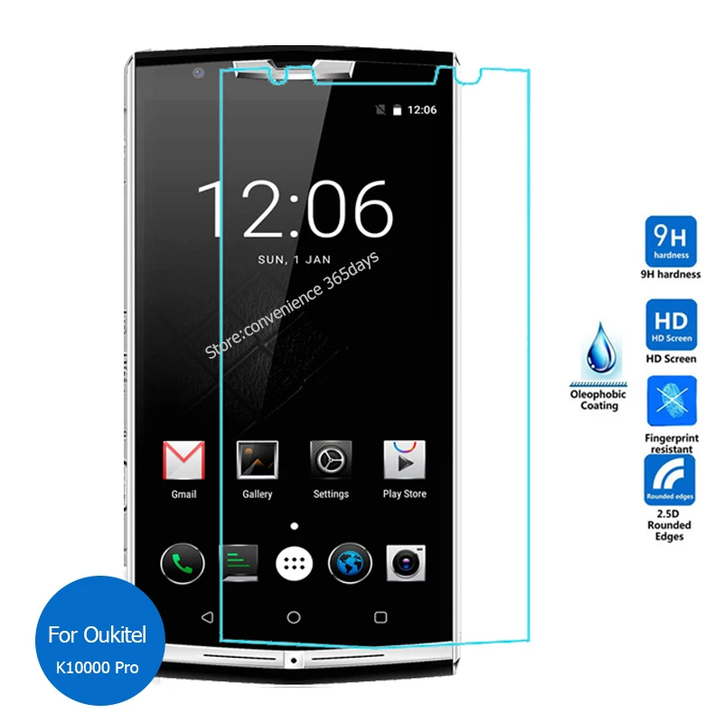 

For OUkitel K10000 Pro Tempered Glass Screen Protector 2.5 9h Safety Protective Film on K10000Pro K 10000