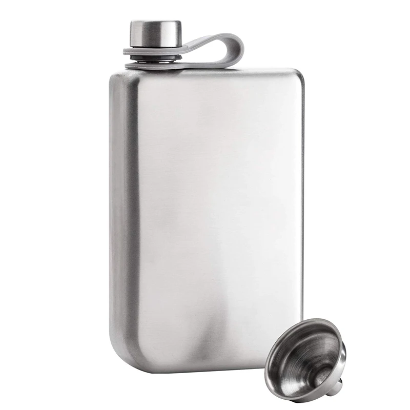 

TPUSNOK 9 oz Hip Flask & Funnel Set Stainless Steel Pocket Hip Flask for Drinking Whiskey Rum Leak Proof Liquor Flask TPA08