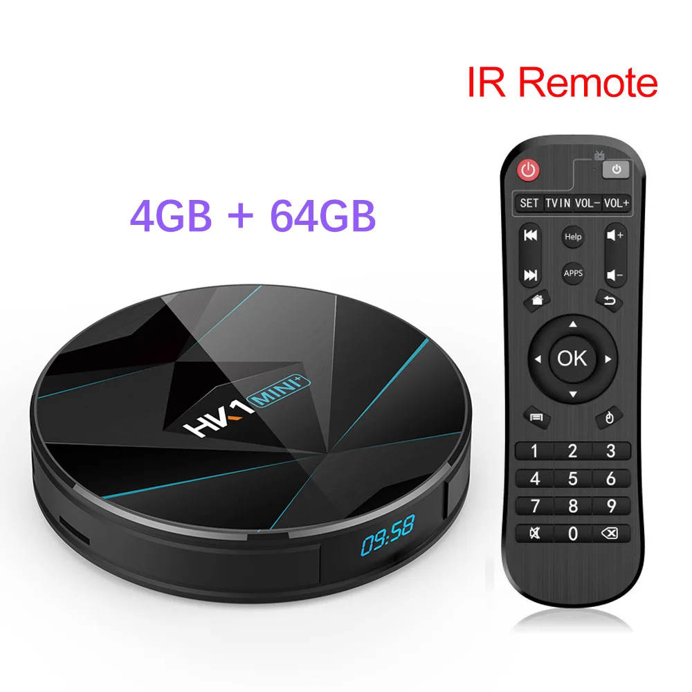 Android 9,0 Smart tv Box 4 Гб 64 Гб Rockchip RK3318 USB3.0 1080P H.265 4K 60fps Google плеер магазин Netflix Youtube HK1 MINI PLUS - Цвет: 4G 64G