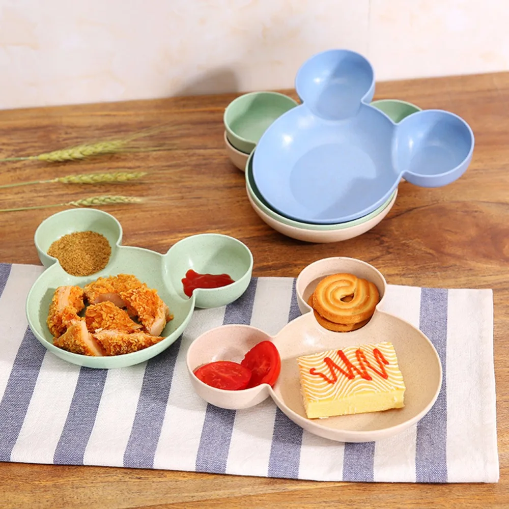 

Kid Cartoon Bowl Dishes Set Cartoon Mouse Lunch Box Kid Children Infant Baby Rice Feeding Bowl Plastic Snack Plate Tableware