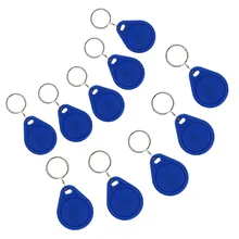 DWE CC RF 10 шт./лот hf rf брелки 13,56 МГц abs перезаписываемые uid rfid метки Жетоны брелок для ключей для копирования nfc карт