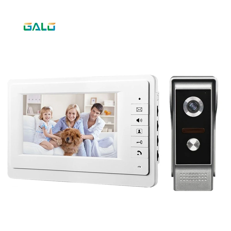 

2019Video Door Phone for villa outdoor intercom night vision 7inch indoor monitor waterproof doorbell camera 1v1 intercom system