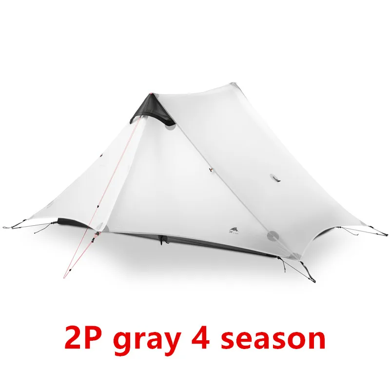 3F UL GEAR LanShan 2 Tent Oudoor Ultralight Camping 15D Silnylon 1 Person 2 Person Tent 3 Season Tent Winter 4 Season Tent - Цвет: 2P gray 4 season A