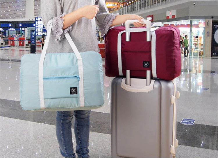 2018 new nylon foldable travel bag unisex Large Capacity Bag Luggage Women WaterProof Handbags men travel bags Free Shipping 2