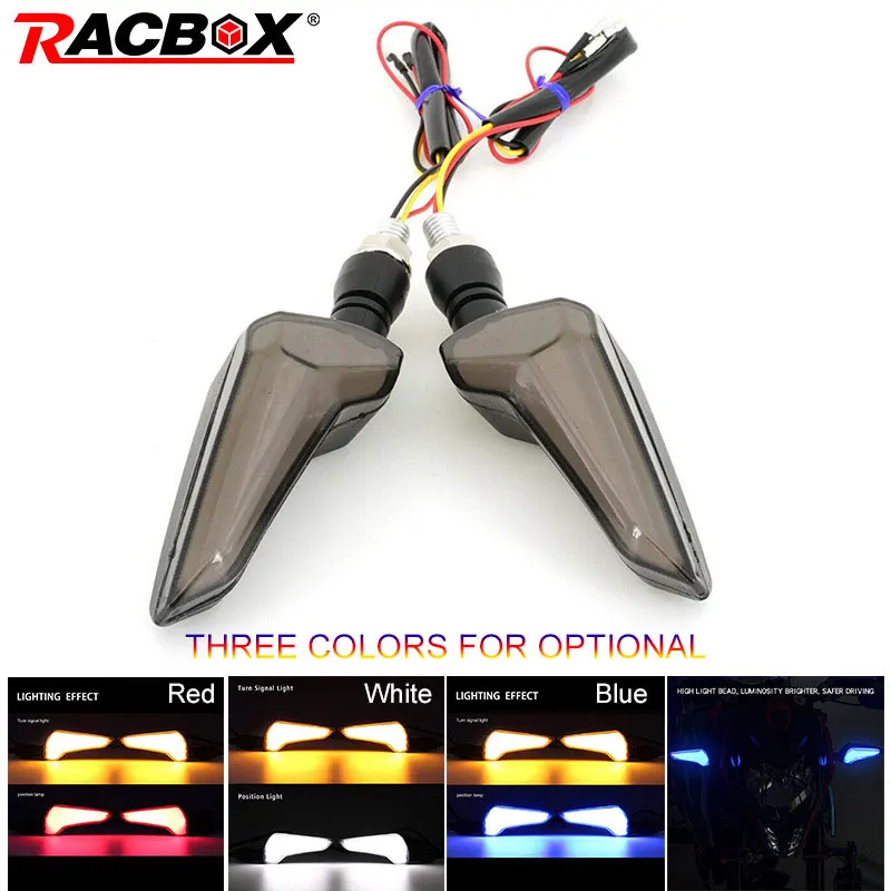 

Pair Motorcycle Modified Turn Signals Waterproof Turn Lights LED Direction Lamp Amber Red Blue Warning Signal Light For Honda