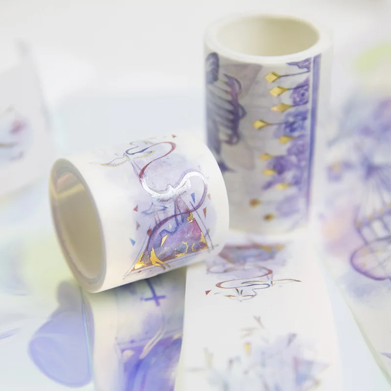 "Purple Mystery" 1 Roll Big Masking Tape Washi Tape Beautiful Cute