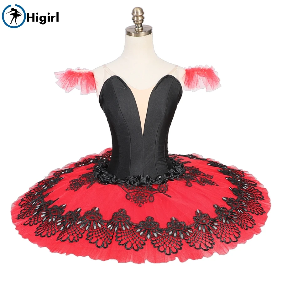 Red black professonal tutus girls ballet costumes pancake tutu classical ballet tutu for girls dance tutu BT9052B