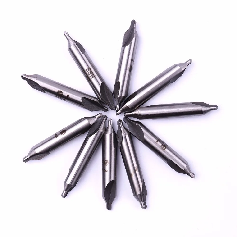 10pcs 1*3mm Or 3*8mmCenter Drill HSS 2 edges Reaming Drill Center Drill Bit For Hole Machining Reduces Error 10pcs 1*3mm Or 3*8mmCenter Drill HSS 2 edges Reaming Drill Center Drill Bit For Hole Machining Reduces Error