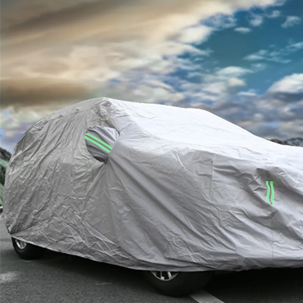 

Cotton Winter Snow Rain Car Cover Exterior Car Protection Body Night Reflect Sticker Unique Size COVER For Honda CRV 2017 2018