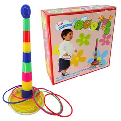 1 компл. из Пластик кольцеброс Quoit шумиха Семья Indoor/Outdoor/сад игры игрушки детям способность движения Training открытый игрушки # ES