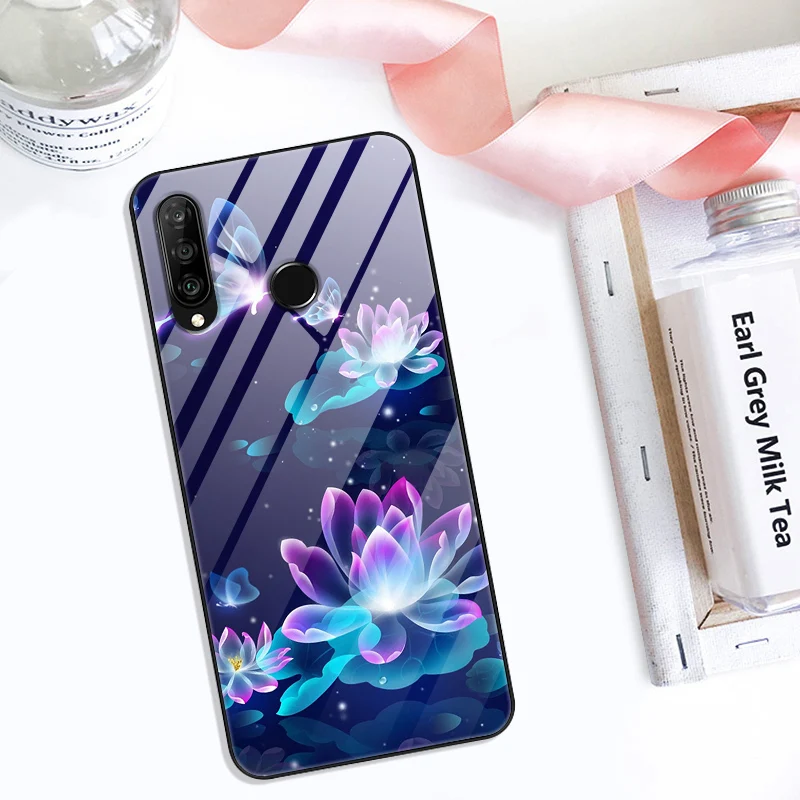 Для huawei P30 Lite чехол из закаленного стекла с принтом задняя крышка Жесткий чехол для Coque huawei P30 Lite чехол для телефона fundas P 30 лайт Pro