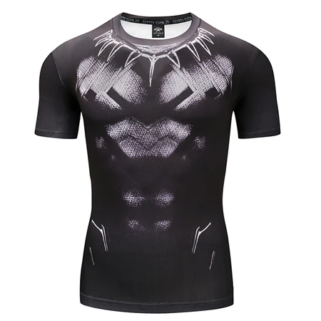 Футболки Супермена, мужские компрессионные футболки с Бэтменом, топы The Flash, футболки для фитнеса, футболки, футболка для бодибилдинга, Рашгард - Цвет: picture color