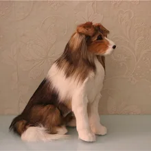 WYZHY моделирование модель овчарки Мех животных аксессуары подарки украшения дома преподавания подставки для фотографий 34X30 см