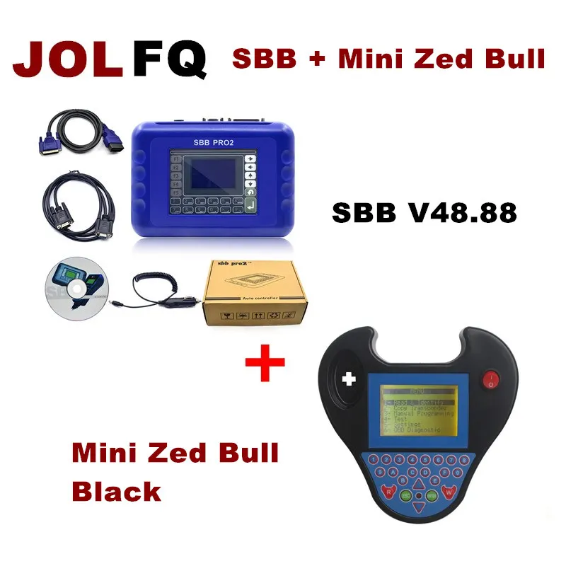 Мини-zed-bull программатор ключей SBB v48.88 V46.02 V33.02 V33.01 программирования ключ в иммобилайзер копия транспондер чип - Цвет: Черный