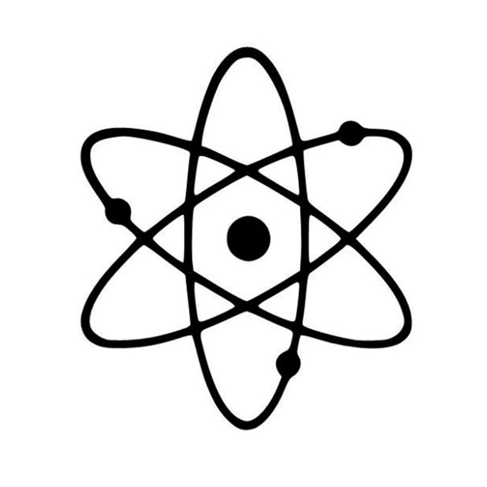 8.710.1CM Mysterious Atom Symbol Car Sticker Cover The Body Of The Personalized Vinyl Decals BlackSilverlaser (2)