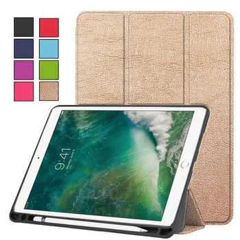 

Tr-Folding Case for IPad Air 3 2019 PU Leather Smart Cover Folio W/ Pencil Holder Silicon Case for IPad Air 3 10.5" 2019 Fundas