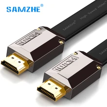 SAMZHE Flat HDMI Cable luxury Gold plated HDMI 2.0 Male to Male 4K*2k 60hz 18Gbps high Speed for HD TV PS3 PS4 xbox laptop pc