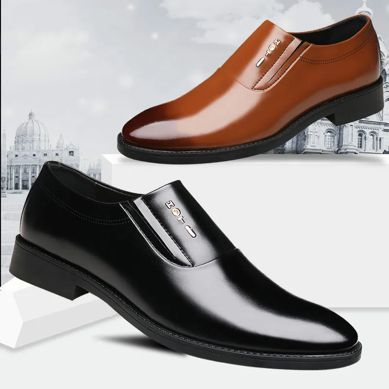 

Leather shoes male British business dress shoes Mens Designer Shoes
