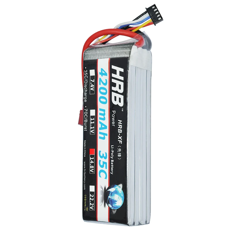 

HRB RC Battery 14.8V 4200mAh 35C Max 70C for Helicopters RC Models Lipo Battery Quadcopters Airplane