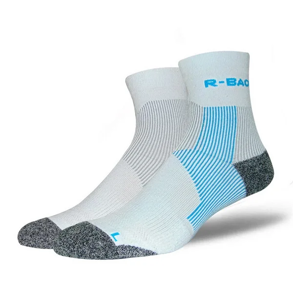sky blue R-BAO, 1 пара, профессиональные Компрессионные гольфы для бега, женские мужские спортивные носки, защита щиколотки, противоскользящие, для марафона - Цвет: sky blue