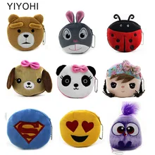 34 стиля,, милый Детский плюшевый Кошелек для монет с рисунком панды/медведя/птицы, кошелек на молнии, кошелек для девочек и женщин, подарок