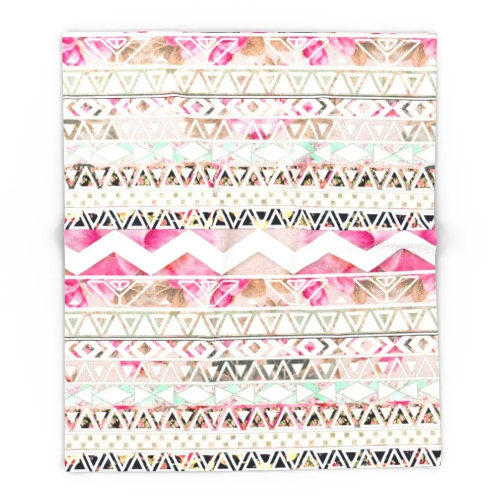 

Floral Abstract Aztec Pattern Blanket Throw on Sofa Bed Plane Plaids Solid Bedspreads Home Textile