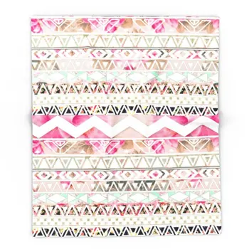 

Floral Abstract Aztec Pattern Blanket Throw on Sofa Bed Plane Plaids Solid Bedspreads Home Textile
