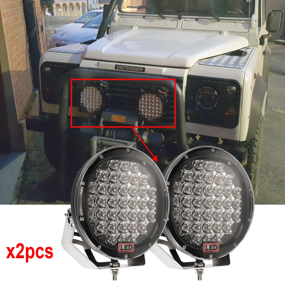 

9 inch LED Work Light 185W 4x4 offroad lights 12V 24V Spot Flood For 4WD 4x4 Truck Trailer SUV Offroad Boat ATV x2pcs free ship