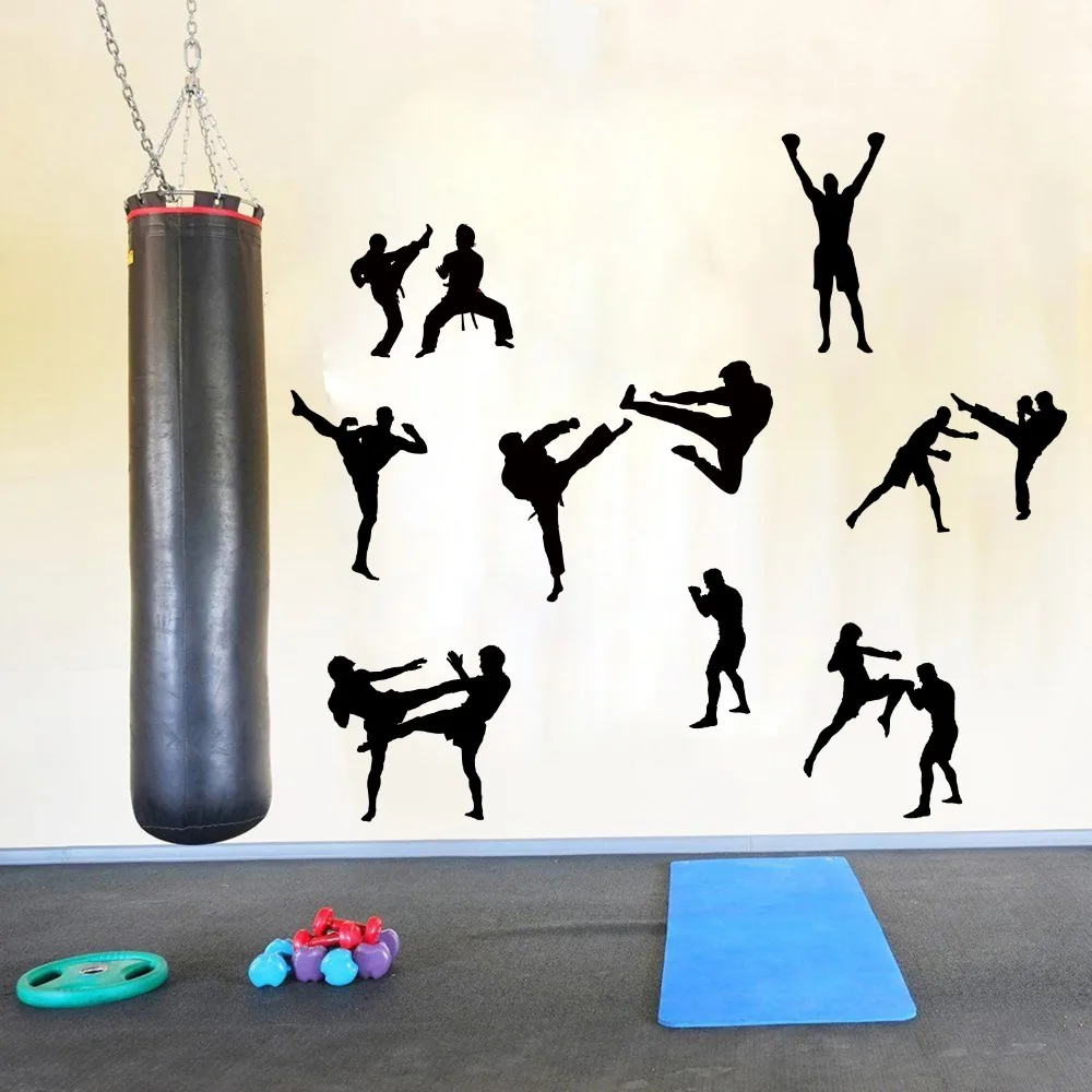  Martial Karate Taekwondo Wall Decal Boy Room Kids Room  Martial Karate Boxing Judo Sport Wall Sticker Bedroom Gym Workout Vinyl (3)