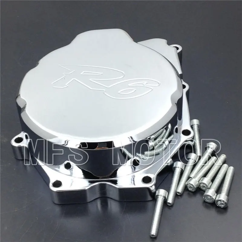 

Motorcycle Part Left side Engine Stator cover For Yamaha YZF-R6 YZF R6 2006 2007 2008 2009 2010 2011 2012 2013 Motor CHROME