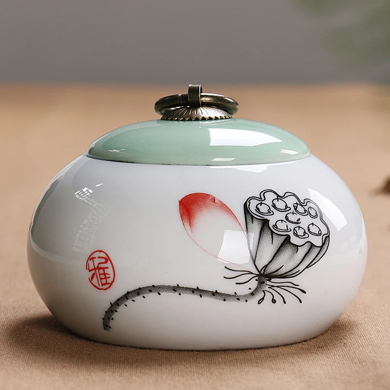 Handmade china vintage ceramic tea storage tins box containers jars